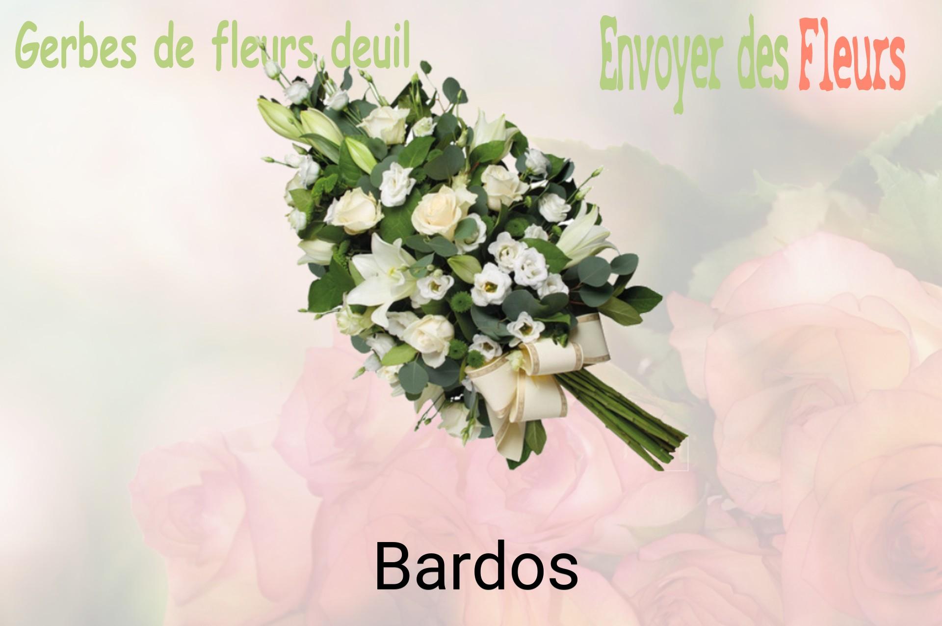 Gerbe de fleurs de deuil livrée à Bardos